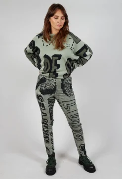 Rundholz Black Label Trousers^Pull On Skinny Trousers in Defender Big Print