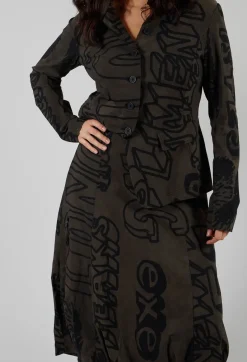Rundholz Black Label Skirts^Pull On Skirt in Jungle Big Print