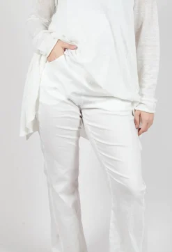 Rundholz Mainline Trousers^Pull On Slim Fit Trousers in Starwhite