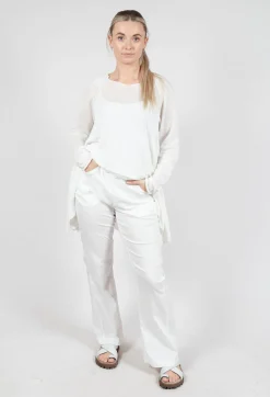Rundholz Mainline Trousers^Pull On Slim Fit Trousers in Starwhite