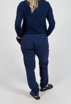 Rundholz Black Label Trousers^Pull On Slim Leg Trousers in Navy