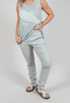 Rundholz Black Label Trousers^Pull On Slim Leg Trousers in Grey