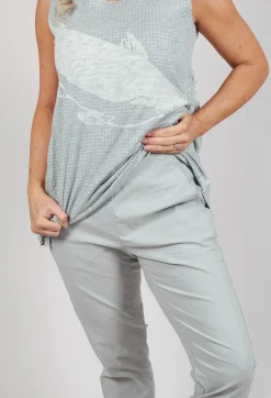 Rundholz Black Label Trousers^Pull On Slim Leg Trousers in Grey