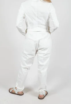 Rundholz Black Label Trousers^Pull On Slim Leg Trousers in Offwhite