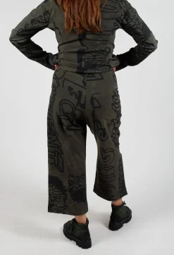 Rundholz Black Label Trousers^Pull On Straight Leg Trousers in Jungle Big Print