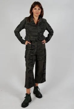 Rundholz Black Label Trousers^Pull On Straight Leg Trousers in Jungle Big Print