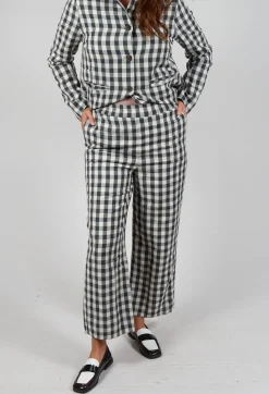 Aequamente Trousers^Pull On Trouser in Asfalto Check