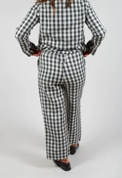 Aequamente Trousers^Pull On Trouser in Asfalto Check