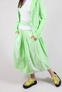 Rundholz Black Label Skirts^Pull On Tulip Skirt in Placed Lime Print