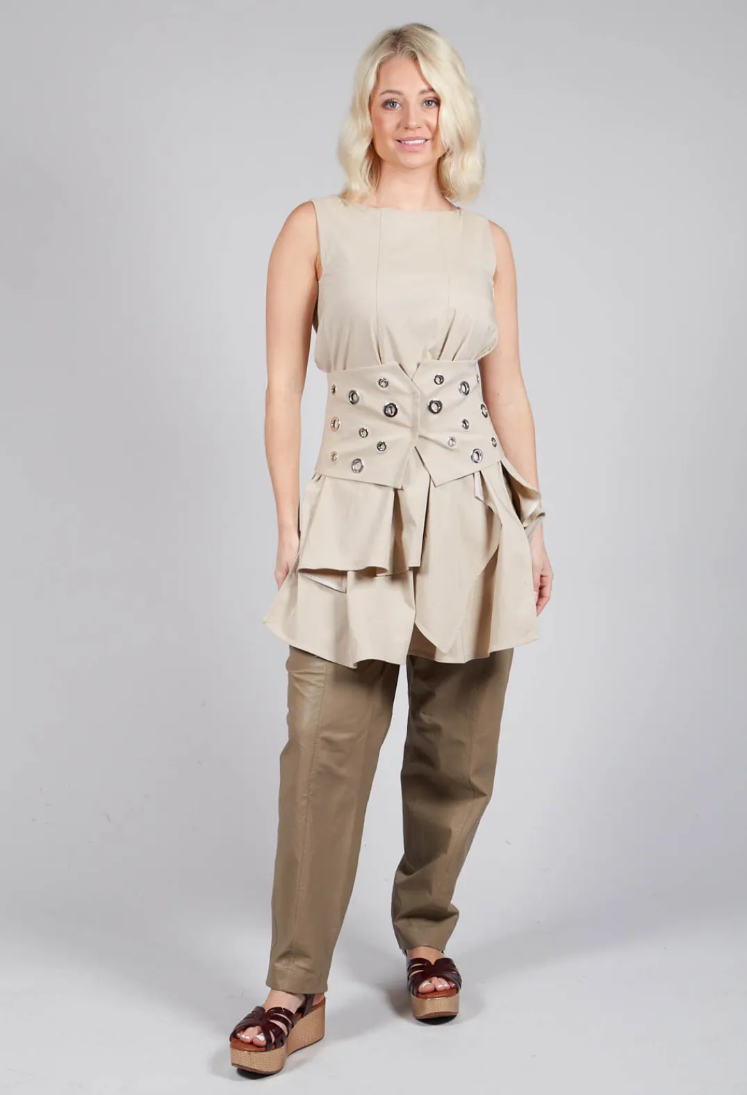 Ixos Tops^Pulp Fiction Tunic Top in Sabbia