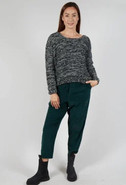 Umit Unal Knitwear|Jumpers^Purl Knit Scoop Neck Jumper in Original Grey