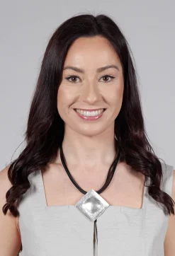 Bender Schmuck Necklaces^PVC Three Row Necklace with Square Zamak Pendant in Black