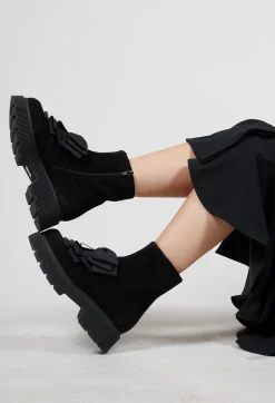 Chie Mihara Boots^Quandy Suede Boots in Black