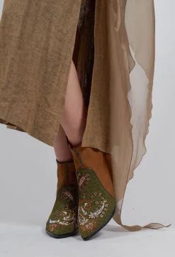 Meher Kakalia Boots^Queen Phyllis Boot in Suede Spice Olive
