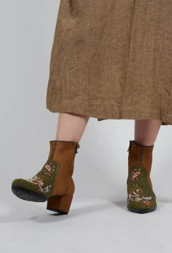 Meher Kakalia Boots^Queen Phyllis Boot in Suede Spice Olive