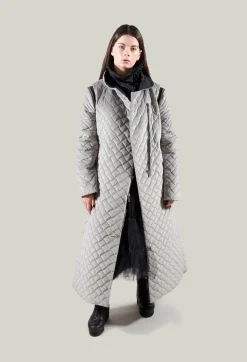 Xenia Design Coats^Quilted Coat in Grey