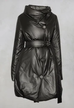 Xenia Design Coats^Quilted Coat Vint with High Neck In Black