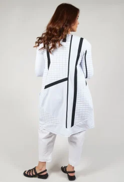 IXOS Coats^Quilted Coat with Zip Front in Bianco