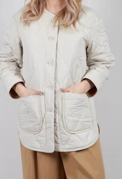 Urban Code Jackets^Quilted Jacket In Bone and Caramel