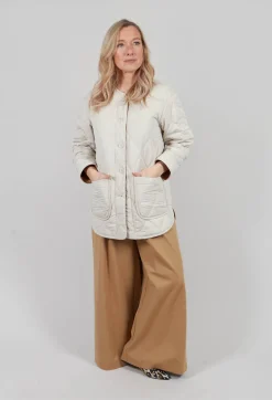 Urban Code Jackets^Quilted Jacket In Bone and Caramel