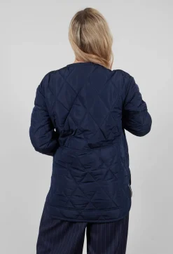 Urban Code Jackets^Quilted Jacket in Navy and Bone