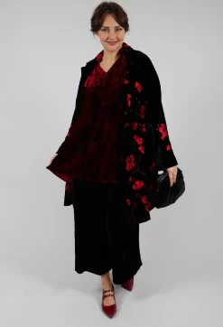 Bianco Levrin Coats^Raimonda Coat in Cherry Black