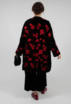 Bianco Levrin Coats^Raimonda Coat in Cherry Black