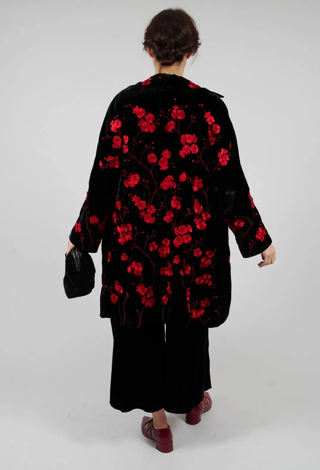 Bianco Levrin Coats^Raimonda Coat in Cherry Black