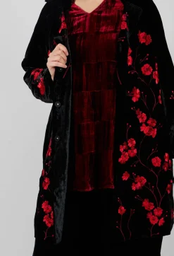 Bianco Levrin Coats^Raimonda Coat in Cherry Black