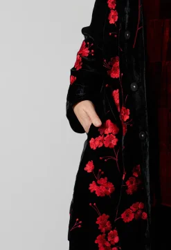 Bianco Levrin Coats^Raimonda Coat in Cherry Black