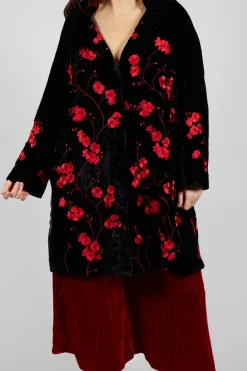 Bianco Levrin Coats^Raimonda Coat in Cherry Black