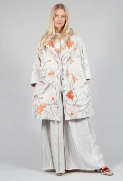 Bianco Levrin Coats^Raimonda Flame Emb Coat in Pepper
