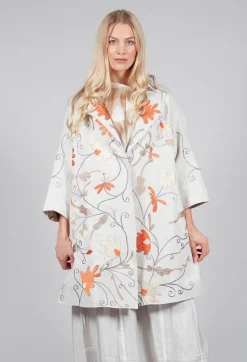 Bianco Levrin Coats^Raimonda Flame Emb Coat in Pepper