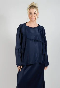 La Vaca Loca Tops^Raj Dia Top in Extra Blue