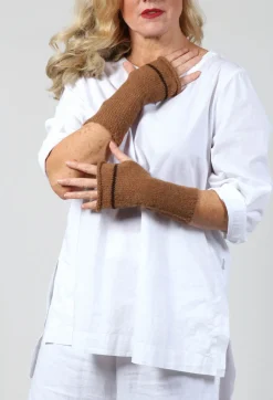 Ewa I Walla Gloves^Rana Wrist Warmers in Camel
