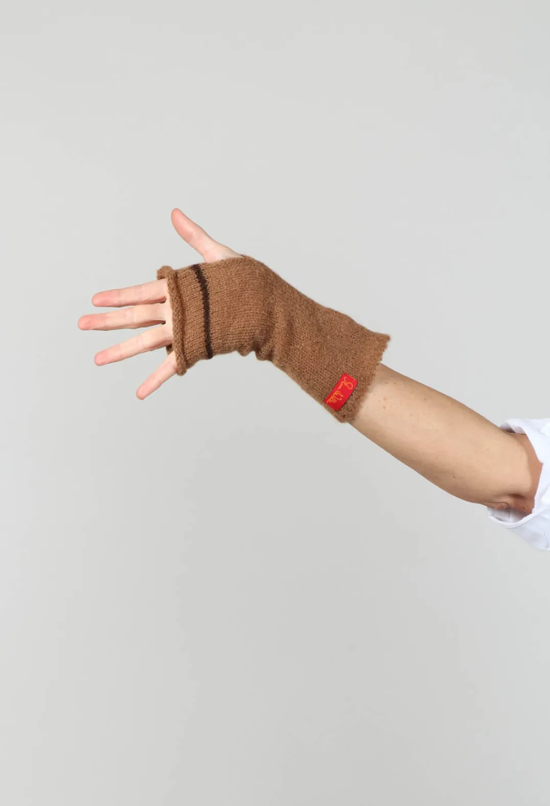 Ewa I Walla Gloves^Rana Wrist Warmers in Camel