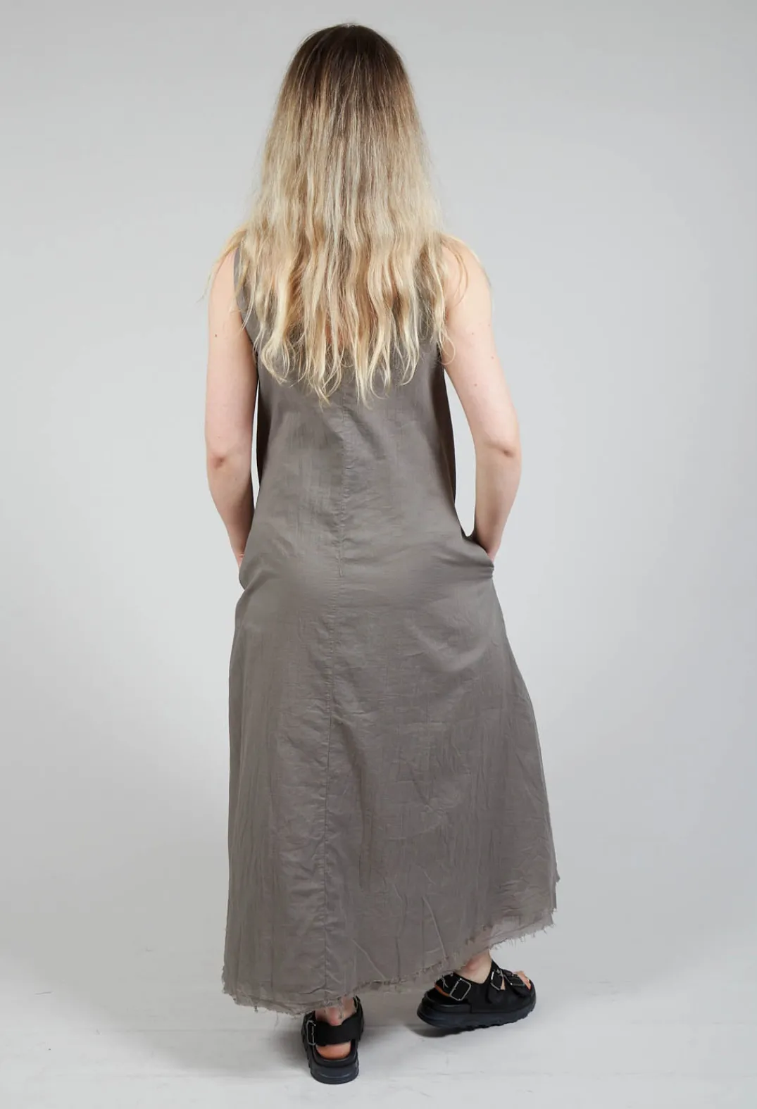 Amici Dresses^Raw Hemmed Dress in Cappuccino