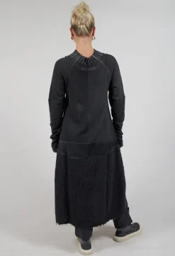 Rundholz Dip Tops^Raw Hemmed Dress in Coal