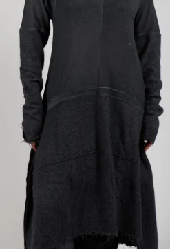 Rundholz Dip Tops^Raw Hemmed Dress in Coal