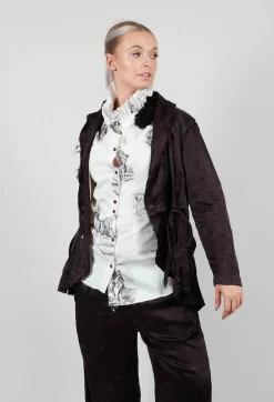 Aleksandr Manamis Jackets^Raw Hemmed Jacket in Black