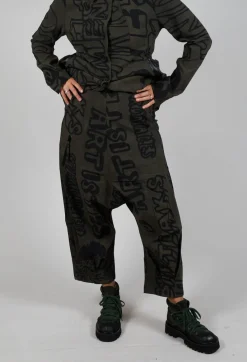 Rundholz Black Label Trousers^Relaxed Drop Crotch Trousers in Jungle Big Print