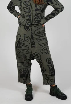 Rundholz Black Label Trousers^Relaxed Drop Crotch Trousers in Camp Big Print