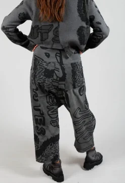 Rundholz Black Label Trousers^Relaxed Drop Crotch Trousers in Rock Big Print