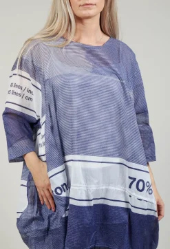 Rundholz Black Label Tops^Relaxed Fit Cotton Top in Azur Print