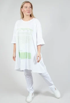 Rundholz Black Label Dresses^Relaxed Fit Jersey Dress with Motif in Lime Print