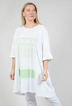 Rundholz Black Label Dresses^Relaxed Fit Jersey Dress with Motif in Lime Print