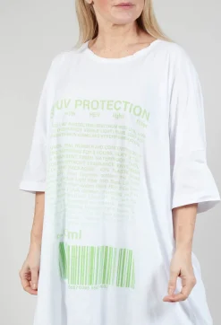 Rundholz Black Label Dresses^Relaxed Fit Jersey Dress with Motif in Lime Print