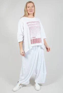 Rundholz Black Label Tops^Relaxed Fit Jersey Top with Motif in Chili Print