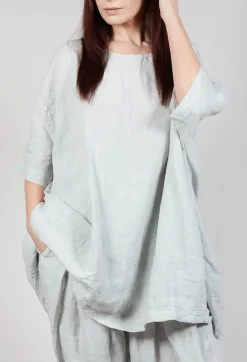 Rundholz Black Label Tops^Relaxed Fit Linen Top in Grey