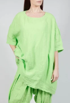 Rundholz Black Label Tops^Relaxed Fit Linen Top in Lime